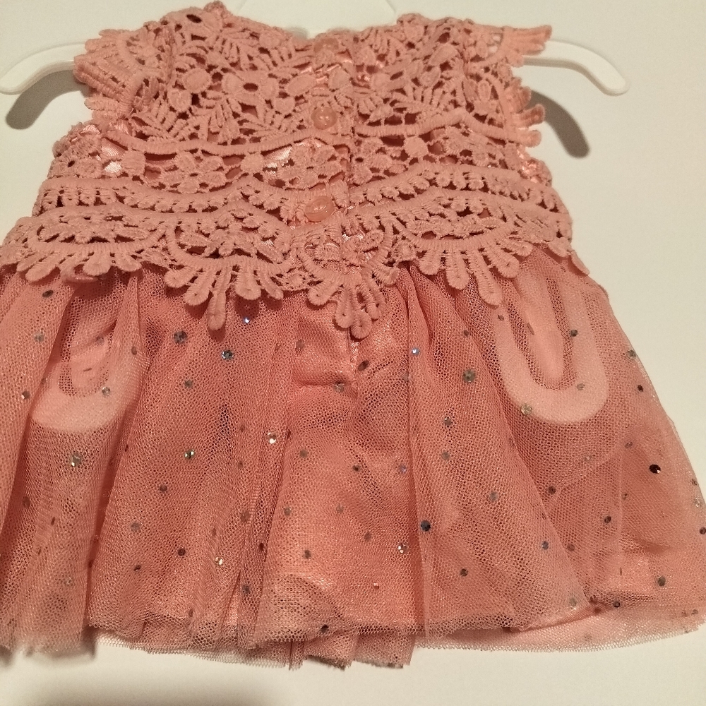 Baby Girls Little Lass Lace & Tulle Top & Floral Capri Size 6/9
